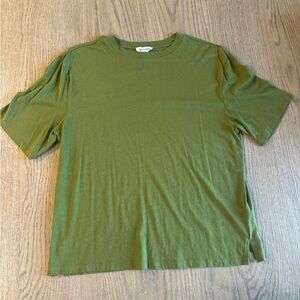 Open Edit Green Short Sleeve Modal Tee